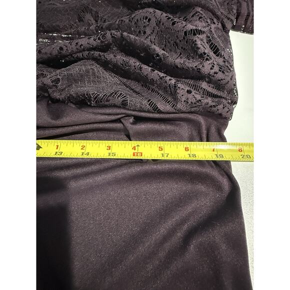 Apt 9 Off Shoulder Lace Top Sz M Bell Sleeve Purple Whimsigoth Fairycore - Picture 8 of 11